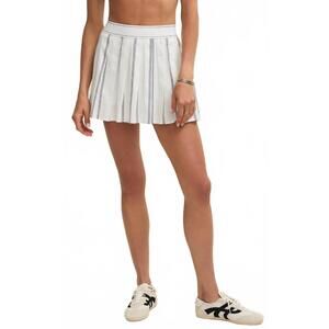 NEW Z SUPPLY women's wedge pleated skirt in white